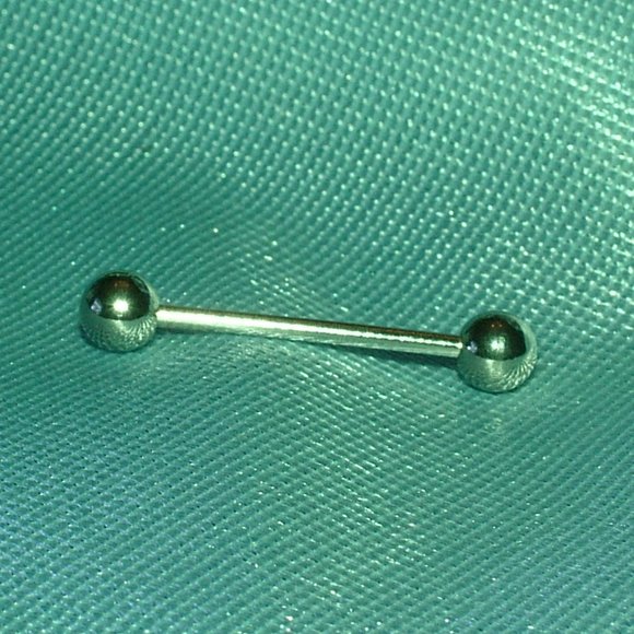 14 Gauge Standard Steel Tongue Ring - Picture 3 of 4